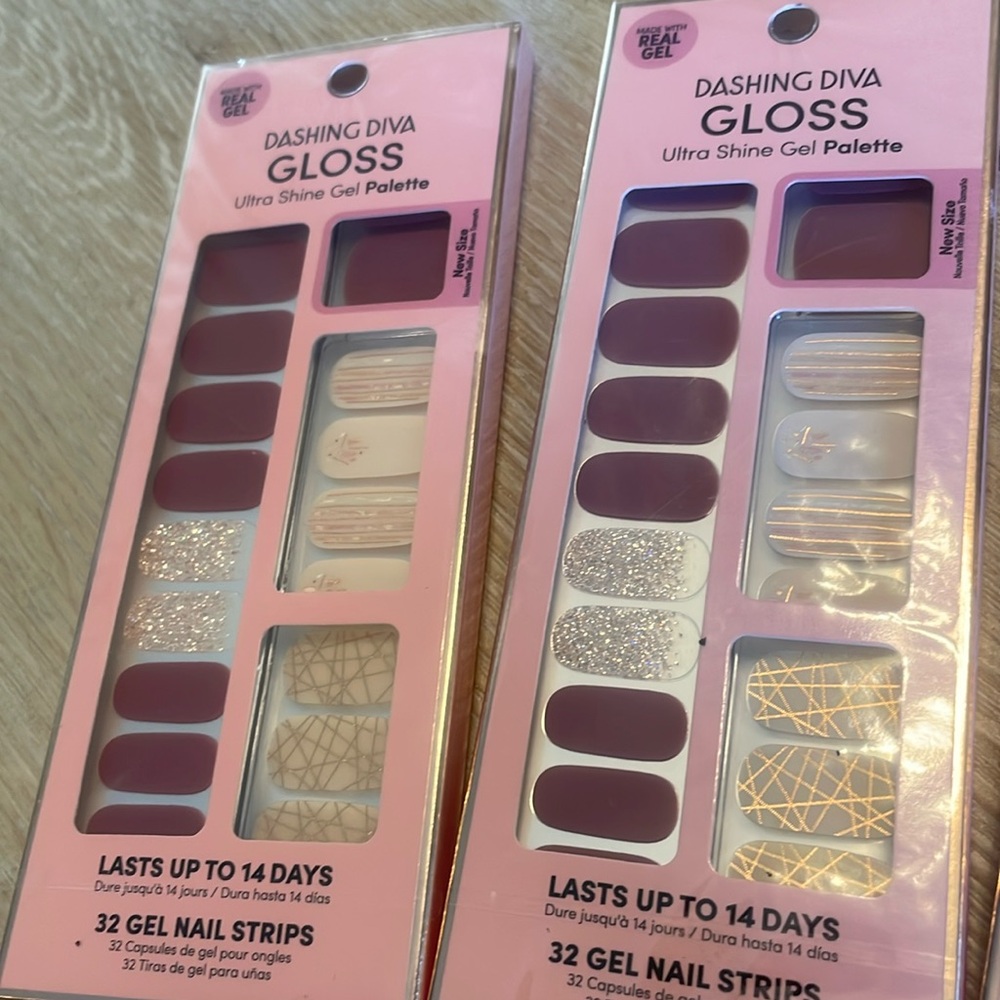 Dashing diva gloss ultra shine gel palette 32 strips - T07L4 inside edition set